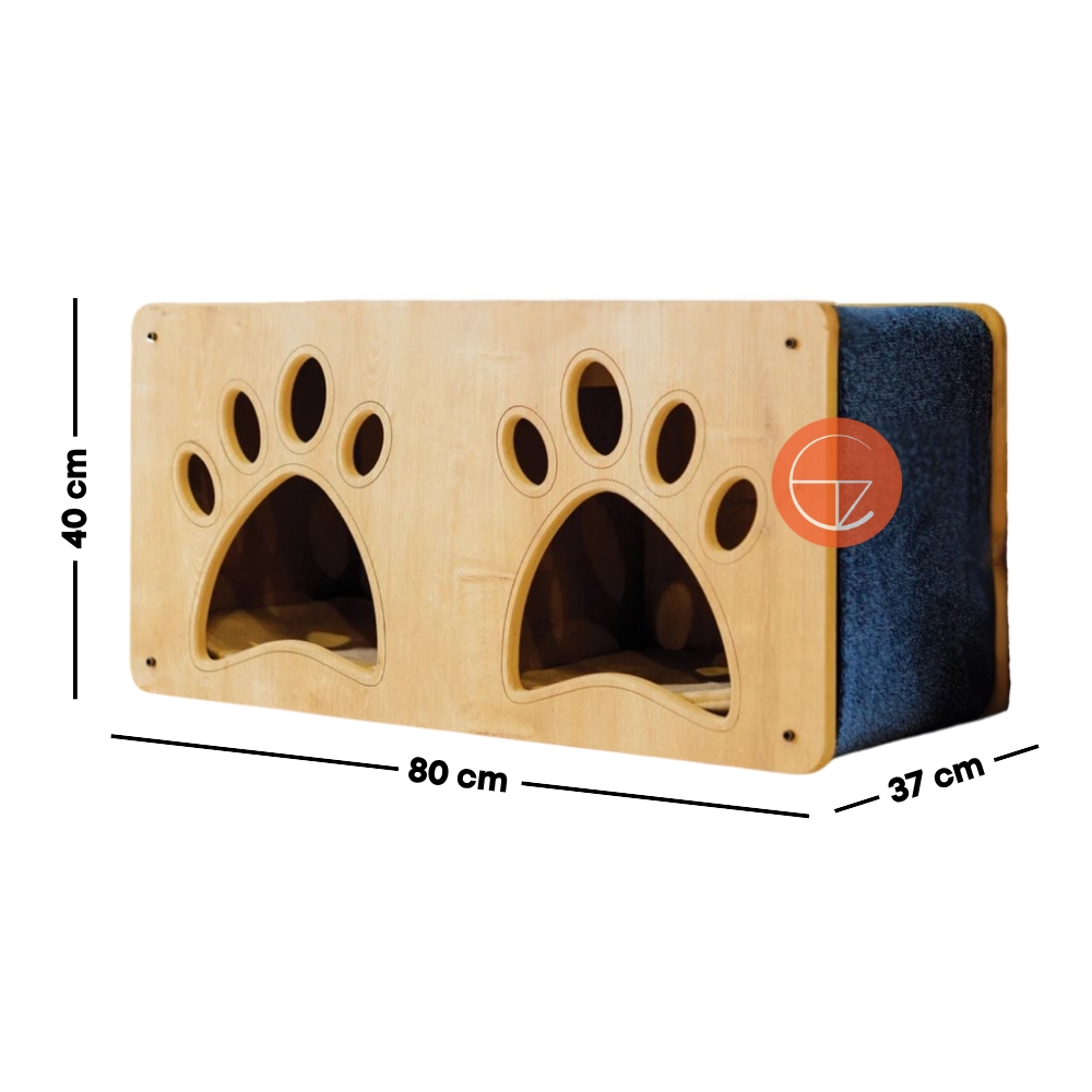 Lunara%20Casa%20para%20Gatos%20de%20Madera%20con%20Patas%20Dobles