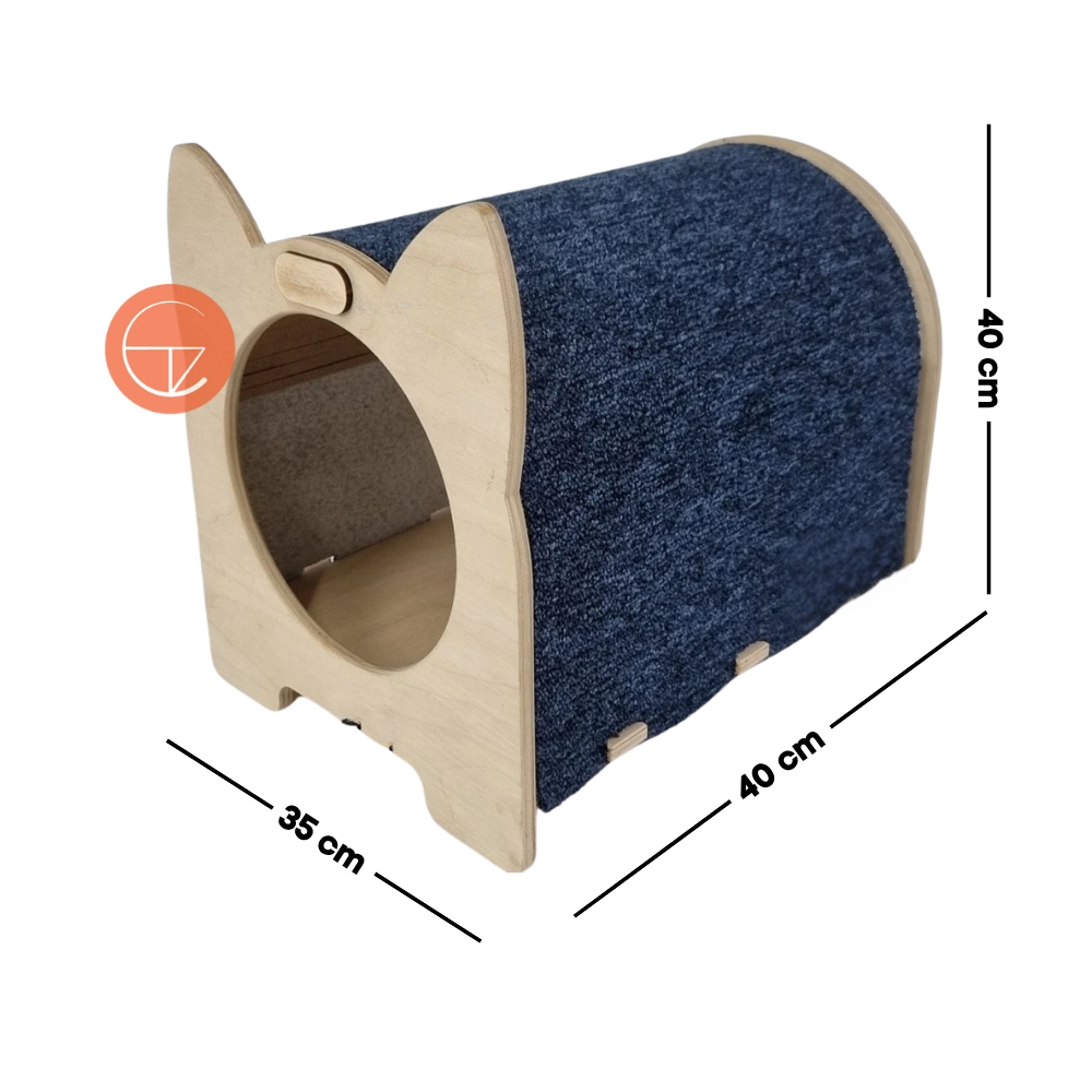 Maris%20Maison%20pour%20Chats%20en%20Bois%20avec%20Tissu