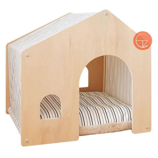 Tamaris Casa para Gatos de Madera con Cama