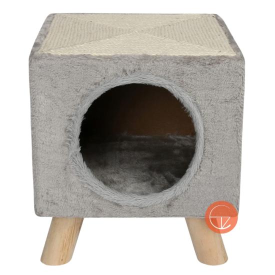Alora Ahşap Ayaklı Kedi Evi