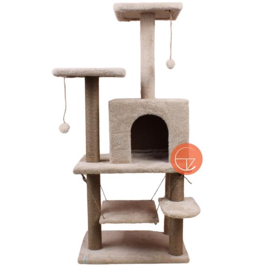 Violet Salıncaklı Kedi Evi