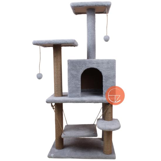 Violet Salıncaklı Kedi Evi